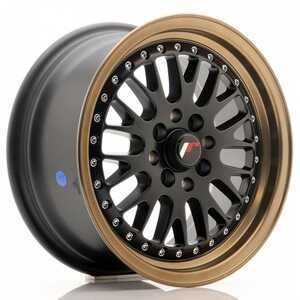 Japan racing Jr10 Matt Black Bronze Lip 7x15 4/100 ET30 N74.1