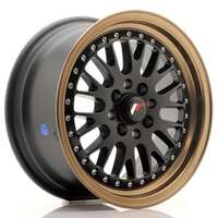 Japan racing Jr10 Matt Black Bronze Lip 7x16 4/100 ET30 N67.1