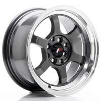 Japan racing Jr12 Gun Metal Machined Lip 8.5x15 4/100 ET13 N73.1