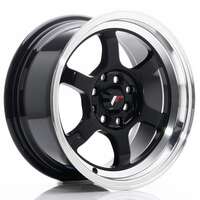 Japan racing Jr12 Shiny Black 7.5x15 4/100 ET26 N73.1