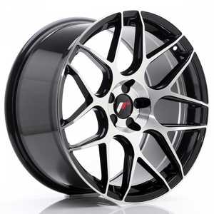 Japan racing Jr18 Gloss Black Machined Face 7x17 4/100 ET40 N73.1