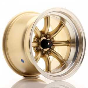 Japan racing Jr19 Gold Machined Lip 8x16 4/100 ET0 N73.1