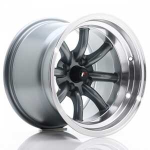 Japan racing Jr19 Gun Metal Machined Lip 8x15 4/100 ET0 N73.1