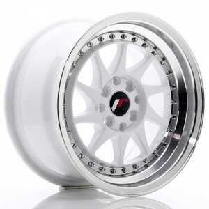 Japan racing Jr26 White Machined Lip 8x15 4/100 ET25 N67.1