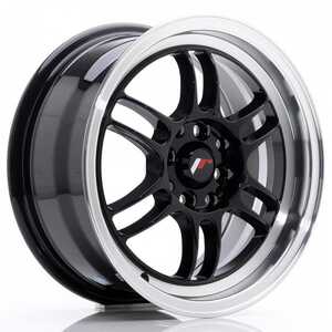 Japan racing Jr7 Gloss Black Machined Lip 7x16 4/100 ET38 N73.1