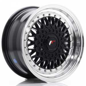 Japan racing Jr9 Gloss Black Machined Lip 7x15 4/100 ET20 N74.1