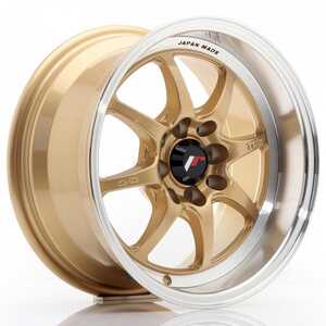 Japan racing Tf2 Gold Machined Lip 7.5x15 4/100 ET10 N73.1