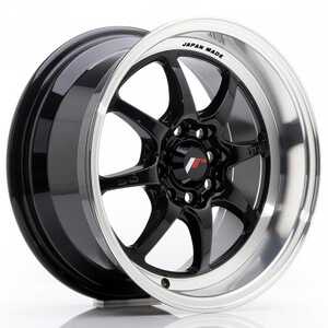 Japan racing Tf2 Shiny Black 7.5x15 4/100 ET30 N73.1